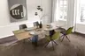 Armlehnstuhl Penthouse comfy - Drehbar, Kunstleder Dunkelbraun, Stoff, Pistazie