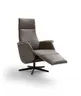 Sessel Girona - Relaxfunktion (motorisch), Leder, Moos