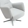 Relaxsessel Rufus - inkl. Relaxfunktion, Leder, Hellgrau