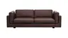 Sofa Aprino 3 - 3,5-Sitzer L, Dickleder, Dunkelbraun, Armlehne Kissen