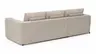 Ecksofa Stormy - Longchair links mit 2,5-Sitzer, Stoff, Creme