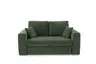 Sofa JORDEN 2 - 1,5-Sitzer inkl. Schlaffunktion mit Bettkasten, Stoff, Dunkelgrün
