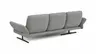Ecksofa  Alexander - Longchair links mit 3-Sitzer inkl. Kopfstütze/Armlehne verstellbar, Stoff, Hellgrau
