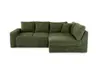 Ecksofa JANIS - 2,5-Sitzer, Ecke rechts inkl. Schlaffunktion, Stoff, Grün