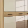 Drehtürenschrank Lenoso - B. ca. 200 cm, Glas Champagner, Spiegel