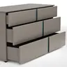 Kommode Loretto - BHT ca, 127x70x51 cm, Lack matt, Steingrau