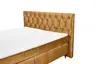 Boxspringbett - Liegefläche ca. 180x200 cm, Stoff Hellbraun