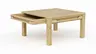 Couchtisch Amora - LBH ca. 80x80x45 cm, Wildeiche massiv bianco