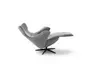 Relaxsessel Follina - Relaxfunktion (motorisch), Leder, Stoff, Grau