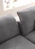  Ecksofa - Longchair links mit 1-Sitzer, Kopfteil/Armlehne/Sitztiefe verstellbar, Stoff, Grau
