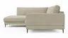 Ecksofa Janne - Ecke links, 2-Sitzer, Feincord, Sand