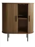 Highboard - B ca. 100 cm, Eiche Furnier, Smoked