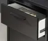 Schreibtisch FJODOR - mit Beleuchtung, Schwarz matt