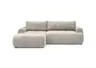 Ecksofa - Longchair links mit 2-Sitzer, Stoff, Beige