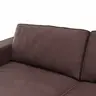 Sofa Aprino 1 - 3,5-Sitzer XXL, Dickleder, Dunkelbraun, Armlehne Block breit