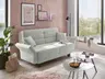 Faltsofa Easy - 2-Sitzer, ca. 140 cm inkl. Schlaffunktion/Topper/Armteil verstellbar, Stoff, Grau