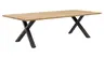 Esstisch Flore - LB ca. 260x120 cm, Wildeiche massiv, natur geölt