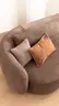 Ecksofa Karasu - 3-Sitzer mit Ottomane rechts, Stoff, Taupe