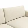 Ecksofa Juni - Longchair links mit 1,5-Sitzer, Stoff, Natur