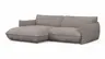 Ecksofa Fluffy - Longchair mit 2,5-Sitzer rechts inkl. Rückenlehne verstellbar, Stoff, Taupe