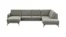 Wohnlandschaft Enna - Longchair links, 2,5-Sitzer, Ecke rechts, Stoff, Grau