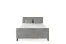 Boxspringbett JESSI- Liegefläche ca. 140x200 cm, Stoff, Hellgrau
