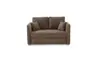 Sofa JORDEN - 1,5-Sitzer inkl. Schlaffunktion mit Bettkasten, verstellbare Armlehnen, Cord, Taupe