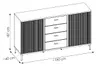 Sideboard - B ca. 150 cm, Schwarz
