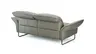 Sofa Victoria - 2,5-Sitzer inkl. Kopfstütze/Armlehne verstellbar, Leder, Grau