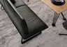 Polsterbank - B ca. 198 cm, 3-Sitzer, Leder, Lava