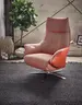 Relaxsessel Girona -  inklusive motorischer Relaxfunktion, Stoff, Leder, Rose