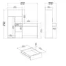 Schreibtisch - LB ca. 163x60 cm, Eiche Struktur Nachbildung, Weiß