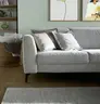 Ecksofa Rafaela 2.0 - 2,5-Sitzer mit Longchair rechts inkl. Kopfteilverstellung, Stoff, Champagner