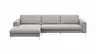 Ecksofa Solano - Longchair Links mit 2,5-Sitzer, Boucle, Hellgrau