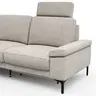 Ecksofa Matero - Ecke mit 2-Sitzer rechts inkl. Relaxfunktion motorisch und Sitzvorzug, Stoff, Hellgrau