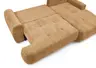 Ecksofa - 2-Sitzer mit Longchair rechts, Stoff, Goldfarben