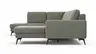 Wohnlandschaft Enna - Ecke links, 2,5-Sitzer, Longchair rechts, Stoff, Grau