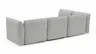 Ecksofa Motone - Ecke links mit 2,5-Sitzer, Stoff, Hellgrau