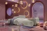 Ecksofa - Longchair links mit 2-Sitzer, Stoff,Offweiss