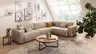 Ecksofa Lilaia - 3-Sitzer XL links, Ecke mit 1,5-Sitzer XL Tief, Stoff, Kaschmir