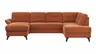 Wohnlandschaft Almyra - Longchair links, 2,5-Sitzer, Ottomane rechts, Stoff, Kupfer