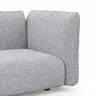 Trapezsofa Motone - Ecke links mit 2-Sitzer, Stoff, Hellgrau