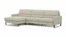 Ecksofa Valera - Longchair mit 3-Sitzer rechts inkl. Rückenlehne verstellbar, Stoff, Limone