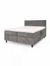  Boxspringbett Premium Line Diamond - Liegefläche ca. 180x200 cm, motorische Funktion, Stoff, Grau