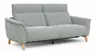 Sofa Nevin - 3-Sitzer, inkl. Relaxfunktion und Kopfteilverstellung (motorisch), Stoff, Silbergrau 