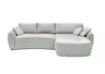Ecksofa JOSUA - 3-Sitzer, Ecke rechts, Stoff, Hellgrau