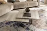 Couchtisch Cena - LB ca. 132x108 cm, Platten drehbar, Keramik, Travertin 