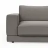 Megasofa Juni Lounge - B ca. 292 cm, Leder, Silbergrau