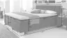 Boxspringbett HAIKOS- Liegefläche ca. 180x200 cm, Stoff, Grau