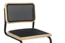 Barhocker - Stoff, Schwarz, Buche natur